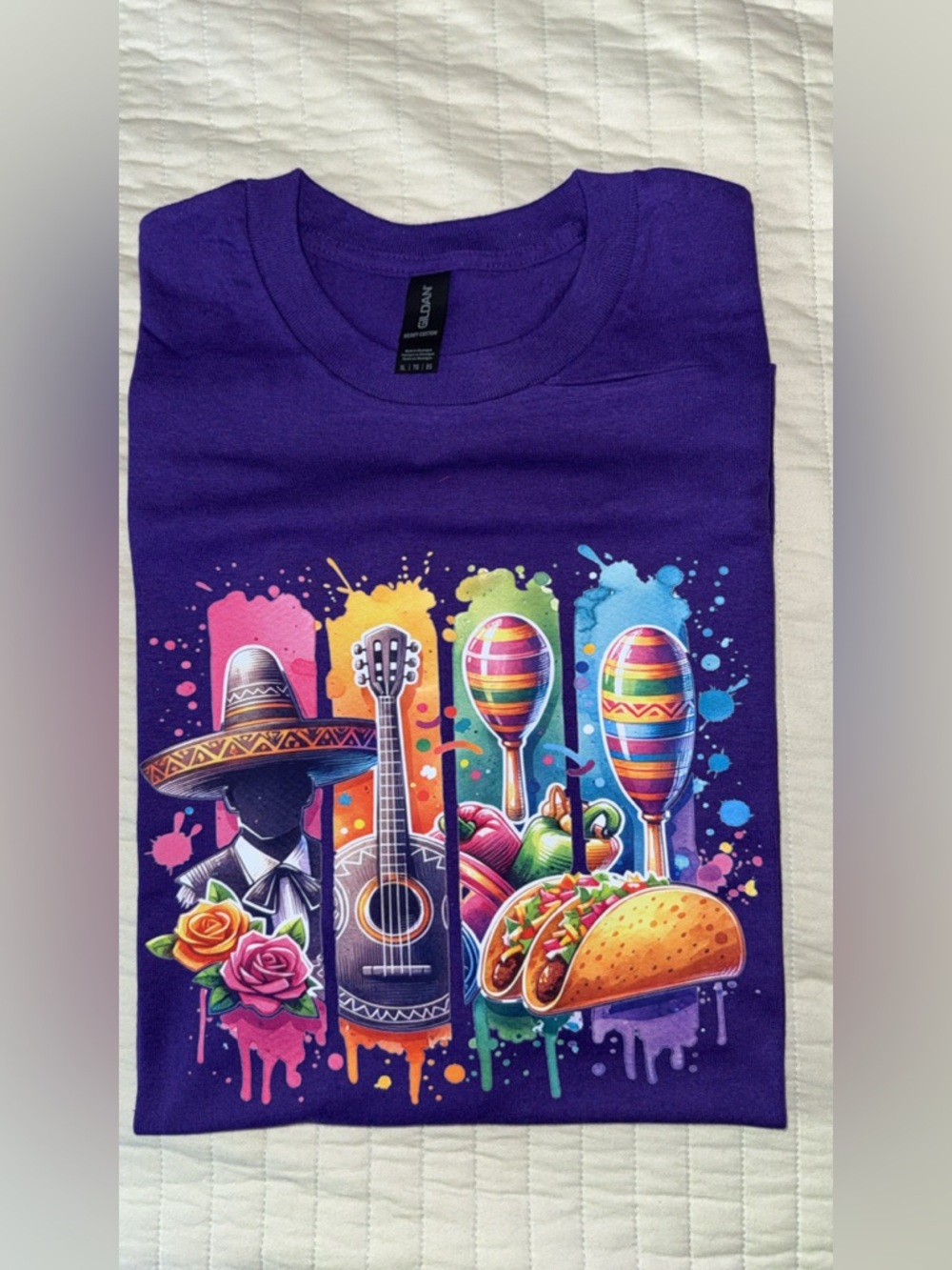 Tacos & Tequila Fiesta Tee – Colorful Party Graphic Shirt